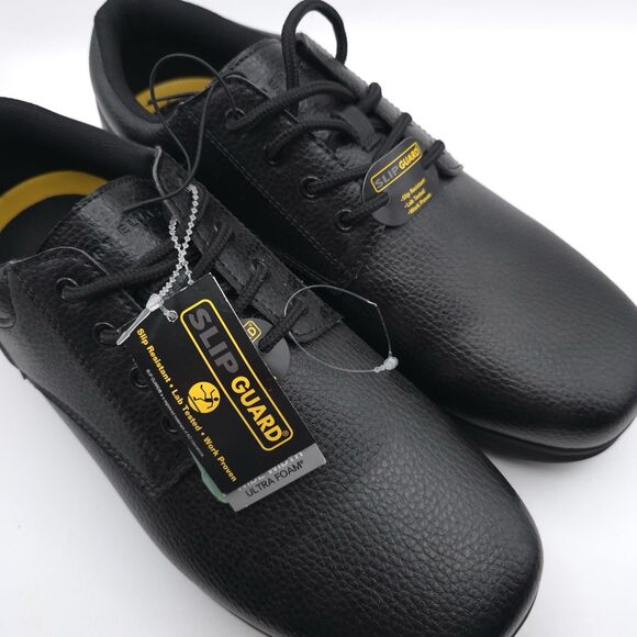 PERRY ELLIS PORTFOLIO New Men\'s Work Shoes Black 10 Wide Ultra Foam Slip Guard main image 4
